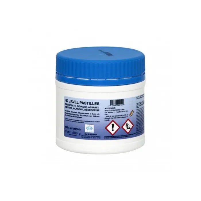 Javel en pastilles chlorées