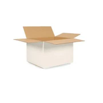 Caisse Carton Simple Cannelure Blanche