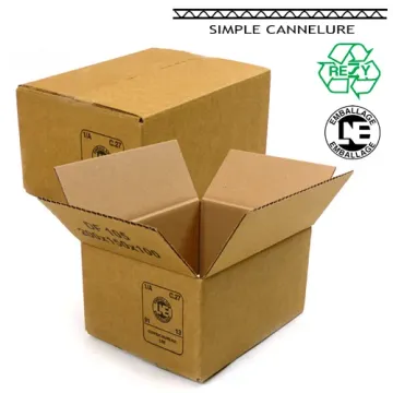 Caisse Carton Simple Cannelure 30 à 40 cm
