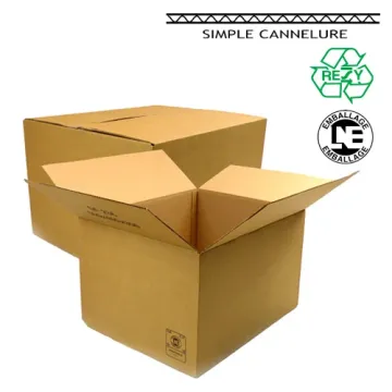 Caisse Carton Simple Cannelure de 40 à 50 cm
