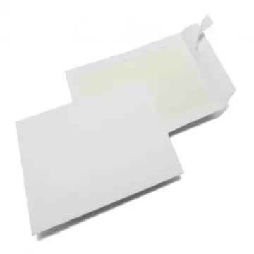 Pochette dos carton blanche