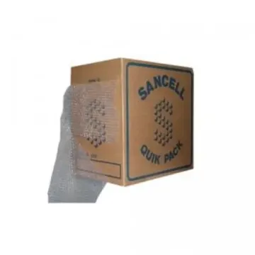 Film bulles prédécoupé en boîte distributrice