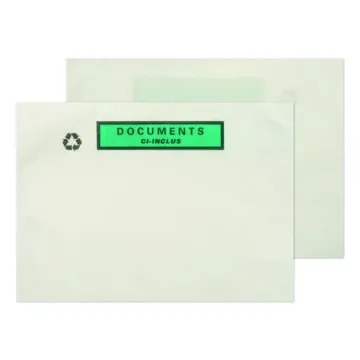 Pochette documents ci-inclus écologique et recyclable