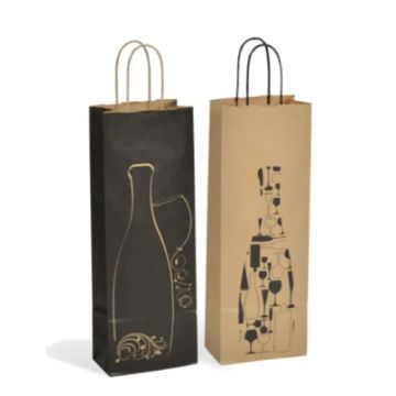 Pochette kraft fantaisie pour bouteille