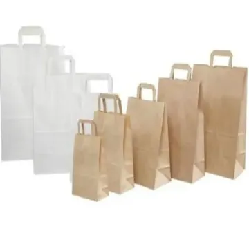 Sac kraft à poignée plate