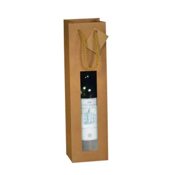 Sac kraft chic pour bouteille